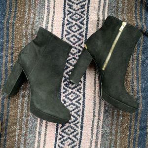 Calvin Klein Suede heeled boot